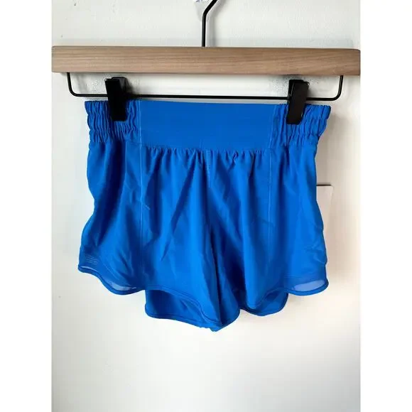 Lululemon Hotty Hot Short LR Short 4" Size 6 Poolside Blue NWT - Picture 7 of 8
